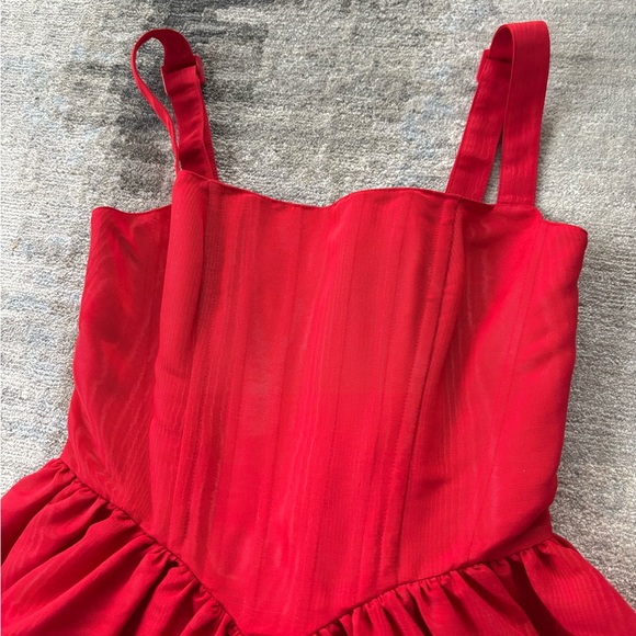 Sugar Thrillz MAGIC MOVES CORSET DRESS- Red - Picture 3 of 12